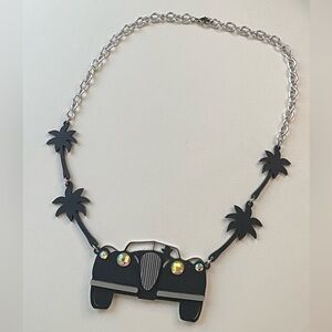 Baccurelli Acrylic statement Necklace Old Hollywood Car